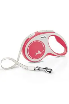 Vodítko FLEXI Comfort S pásek 5m/15kg červená NEW Actieprijs