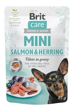 Must-Have Brit Care Dog Mini Salmon&Herring steril fillets 85g