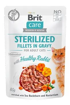 Beste Prijs Brit Care Cat Fillets Gravy Steril Healthy Rabbit 85g