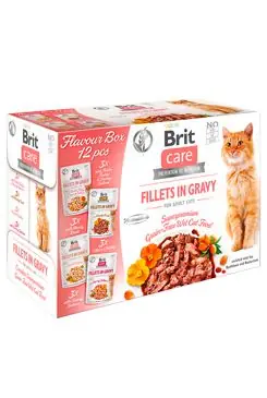 Brit Care Cat Fillets Gravy Flavour box 4*3psc(12*85g) Exclusieve Aanbieding