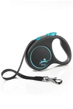 Populair Vodítko FLEXI Black Design S pásek 5m/15kg modrá NEW