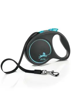 Vodítko FLEXI Black Design L pásek 5m/50kg modrá NEW Snelle Levering