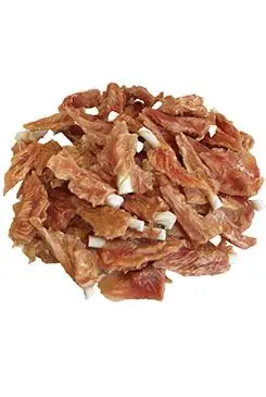 Populair For Dogs and Cats Pochoutka Kuřecí filety na tyčce z buvolí kůže 6cm500g