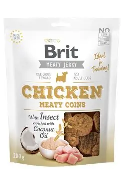 Brit Jerky Chicken with Insect Meaty Coins 200g Beperkt Aanbod