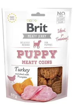 Brit Jerky Puppy Turkey Meaty Coins 80g Shop Nu