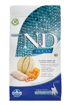 Rechtstreeks Van De Fabrikant N&D OCEAN CAT Kitten Cod & Shrimp&Pumpkin&Melon 1,5kg