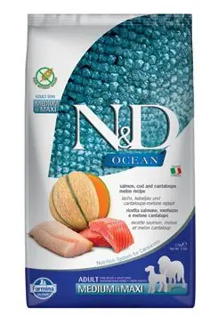 Shop Nu N&D OCEAN DOG Adult M/L Salmon & Cod & Melon 2,5kg