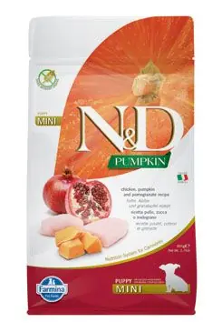 Gratis Retour N&D Pumpkin DOG Puppy Mini Chicken & Pomegranate 800g