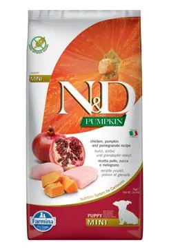 N&D Pumpkin DOG Puppy Mini Chicken & Pomegranate 7kg Direct Beschikbaar