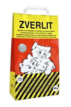 ZVERLIT červený hrubá s vůní Podestýlka kočka 6kg Nieuw