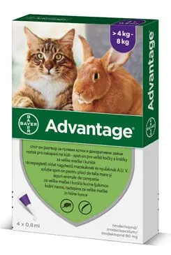 Advantage pro velké kočky a králíky 80mg 4x0,8ml Finale Uitverkoop