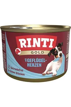 Lage Prijs Rinti Dog Gold konzerva drůbeží srdíčka 185g