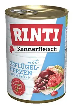 Koop Online Rinti Dog Kennerfleisch konzerva drůbeží srdíčka 400g