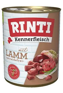 Rinti Dog Kennerfleisch konzerva jehně 800g Rechtstreeks Van De Fabrikant