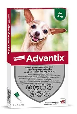 Flitsaanbieding Advantix Spot On 1x0,4ml pro psy do 4kg (1 pipeta)