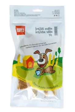Pochoutka sušená MAPES králičí ouško 55g Op = Op