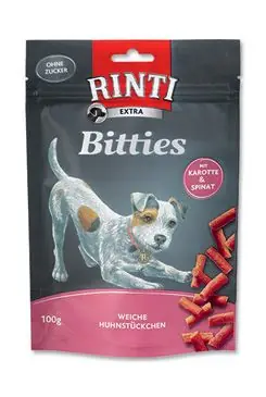 Fabrieksprijs Rinti Dog Extra Mini-Bits pochoutka mrkev+špenát 100g