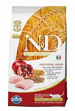 Goedkoop N&D LG CAT Neutered Chicken & Pomegranate 10kg