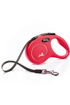 Vodítko FLEXI Classic NEW S pásek 5m/15kg červená Lage Prijs