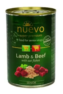 Direct Verzonden Nuevo pes senior jehněčí s ovesnými vl. konz. 400g