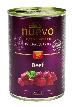 Veilige Betaling Nuevo kočka adult Hovězí konz. 400g