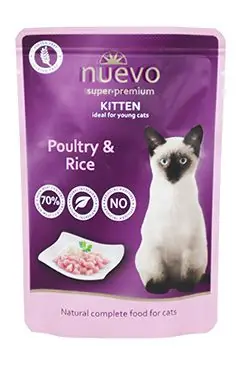 Voordeelprijs Nuevo kotě kapsa drůbeží s rýží 85g