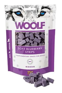 Superprijs WOOLF pochoutka soft blueberry strips 100g