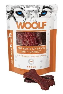 WOOLF pochoutka big bone of duck with carrot 100g Bestel Nu