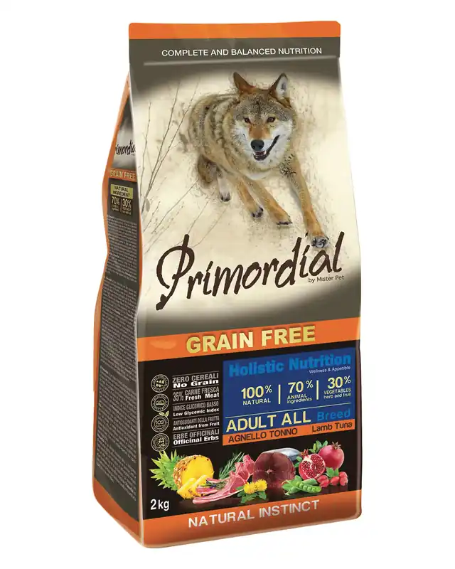 Voordeelprijs Primordial GF Adult Tuna & Lamb 2 x 12 kg