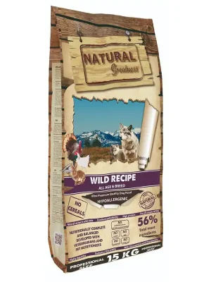 Aanbieding Natural Greatness Wild Recipe All B./kachna,krůta,kuře 10 kg