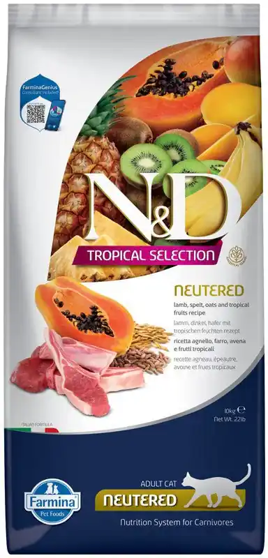 Nu Kopen N&D TROPICAL SELECTION CAT Lamb Neutered 10kg