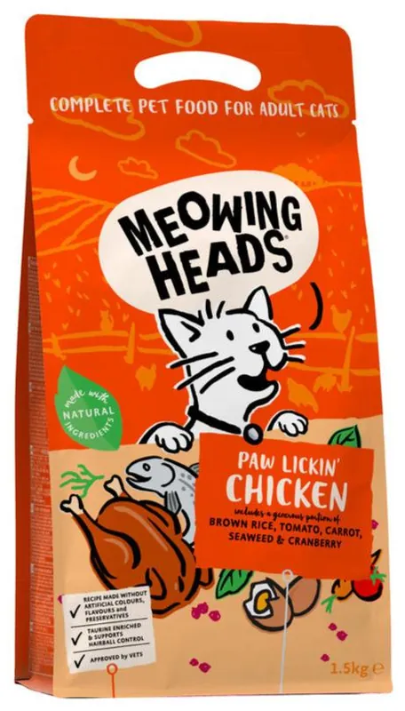 Laatste Kans Meowing Heads Paw Lickin’ Chicken granule 1,5kg
