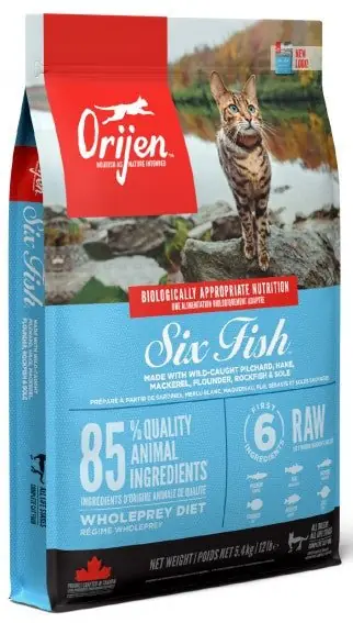 Direct Beschikbaar Orijen Cat Six Fish granule pro kočky 5,4kg