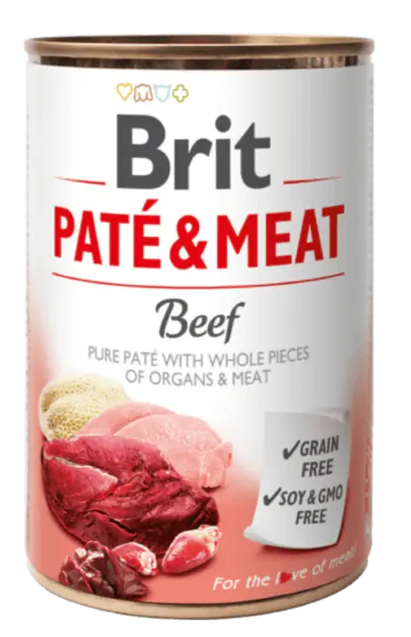 Gereduceerde Prijs Brit Dog konz Paté & Meat Beef 400g