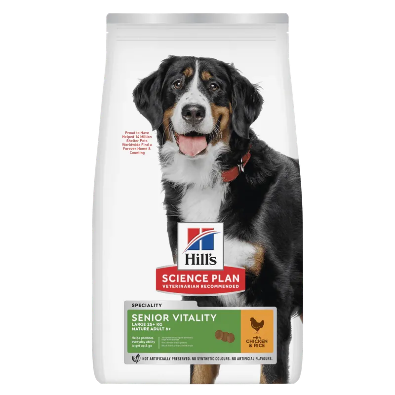 Betrouwbaar Hill‘s Can. Senior Vitality Adult Large Chicken 14kg