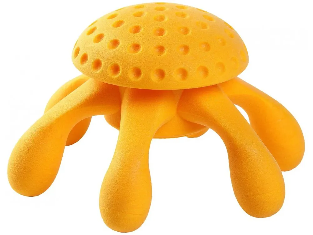 Hračka pes OCTOPUS MINI plov. z TPR oranžová Kiwi - Plovoucí hračka ve tvaru chobotnice, Mini velikost, oranžová Lage Prijs