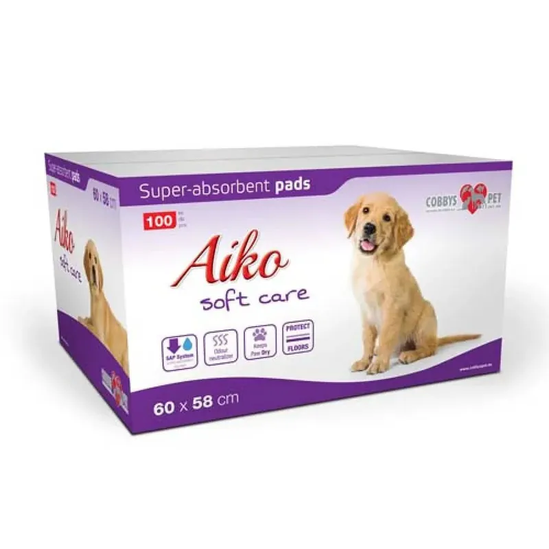 Hoge Kwaliteit Podložka absorpční pro psy Aiko Soft Care 60x58cm, 100ks