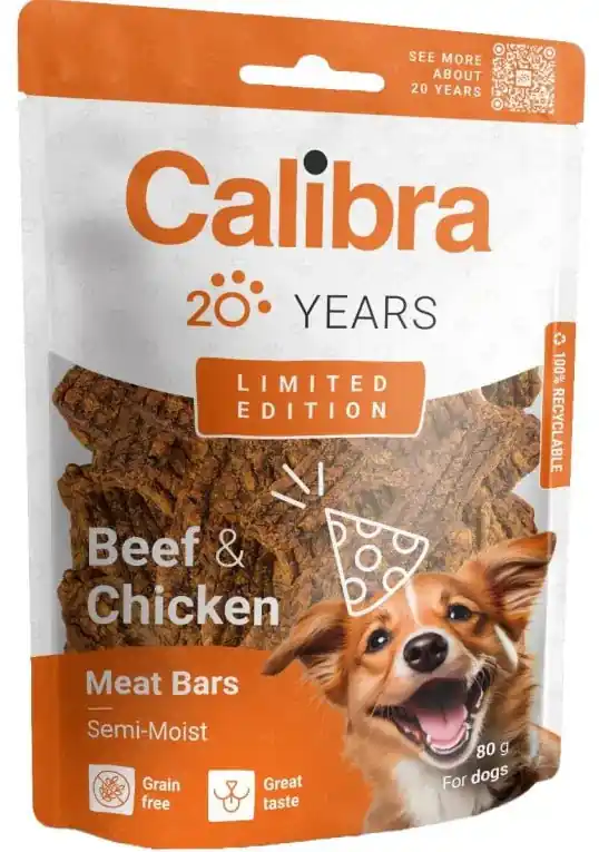 Shop Nu Calibra Dog Limited Edition Beef&Chicken Bars 80g