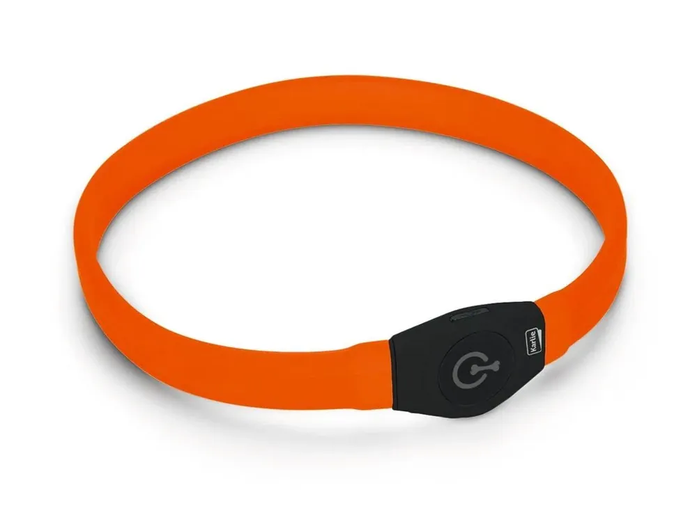 Obojek USB Visio Light LED nabíjecí 65cm oranžový KAR Express Levering