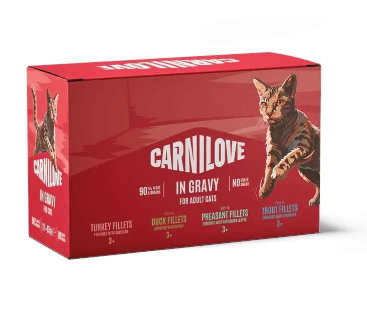 Gecertificeerd Carnilove Cat Pouch Gravy Multipack 12x85g - Multipack kapsiček pro kočky