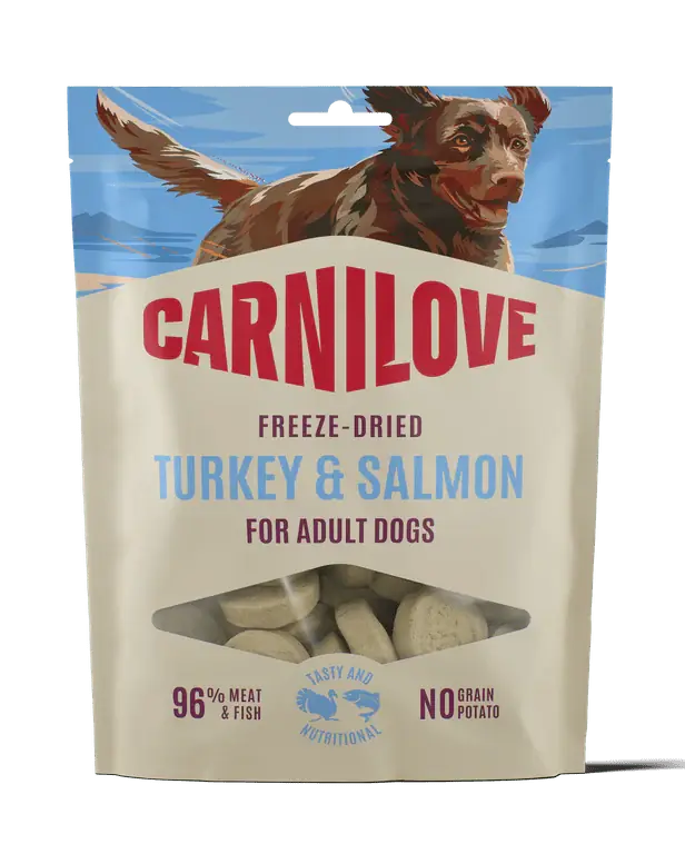Carnilove Dog Freeze-Dried Turkey&Salmon 60g - Mrazem sušené pamlsky pro psy Rechtstreeks Van De Fabrikant