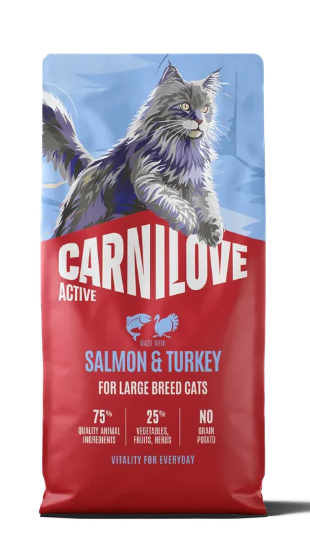 Snelle Levering Carnilove Cat Active Dry Salmon&Turkey Adult LB 400g - ACTIVE granule pro velké kočky