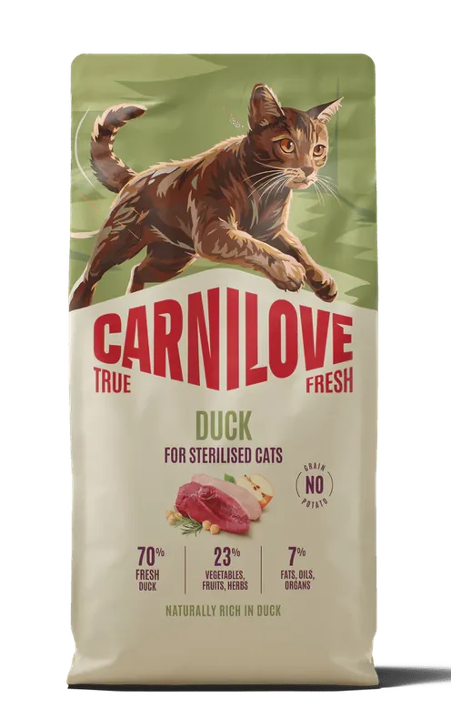 Carnilove Cat True Fresh Dry Duck Steril. Ad.AB 400g - Granule pro kastrované kočky Laatste Versie