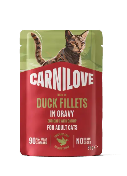Carnilove Cat Pouch Gravy Duck+Catnip 85g - Kapsička pro kočky Bestel Nu