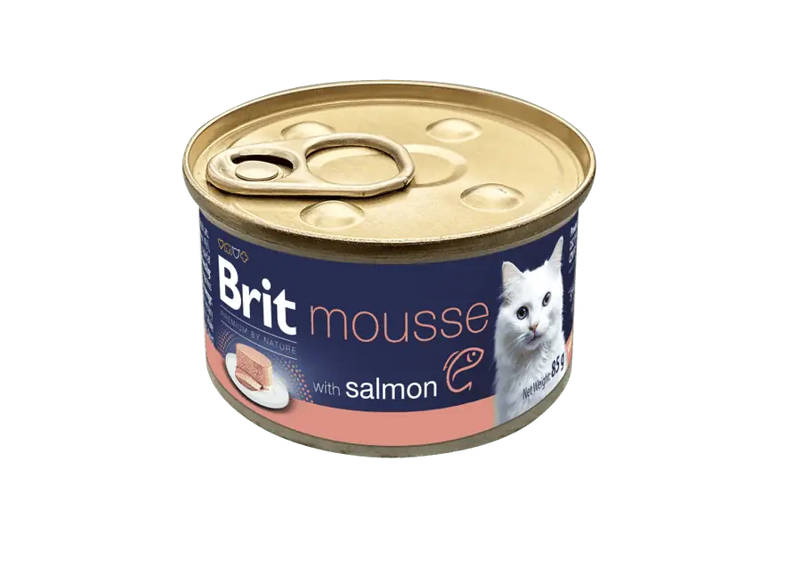 Direct Verzonden Brit Premium Cat by Nature Mousse Salmon 85g - Mokré krmivo s lososem