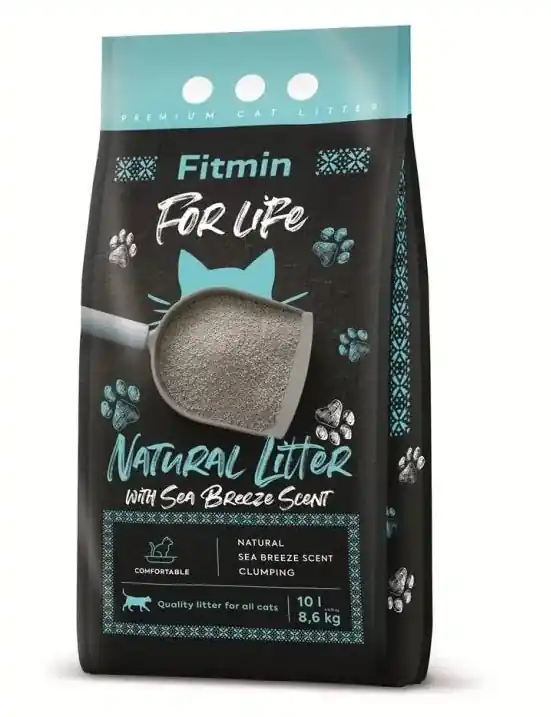 Podestýlka Fitmin For Life cat Mořský vánek 8,6kg/10l - Bezprašné bentonitové stelivo Gereduceerde Prijs