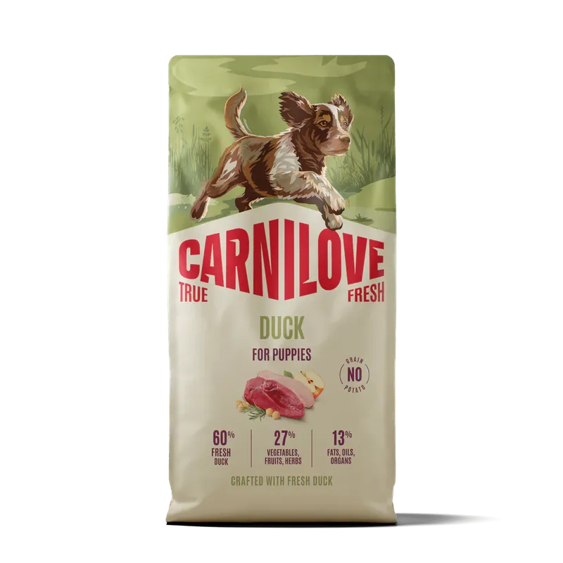 Aanbieding Carnilove Dog True Fresh Dry Duck Puppies 12kg - Grain-free granule pro štěňata