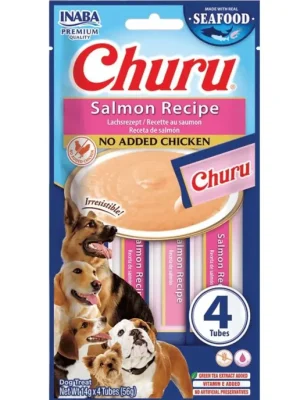 Churu Dog Fish Salmon Recipe 4x14g - Krémový pamlsek pro psy s lososem Goedkoop