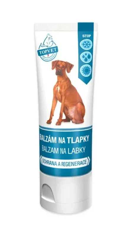 Dagaanbieding Balzám na tlapky - ochranný a regenerační TOPVET 100ml - Ochranný krém na tlapky pro psy a kočky s včelím voskem