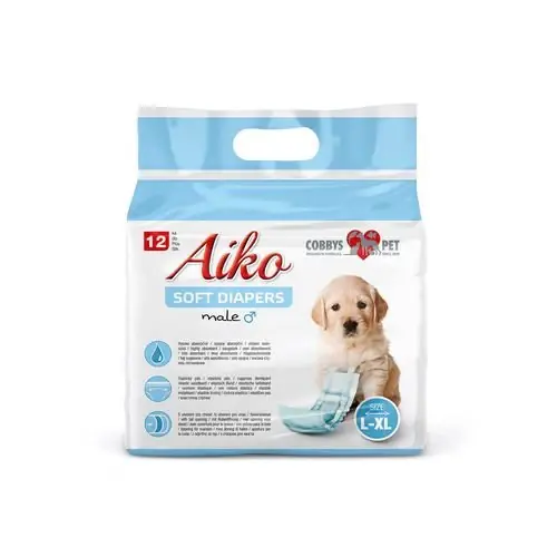 Plenky pro psy Aiko Soft Diapers L-XL/60-80cm 12ks Must-Have